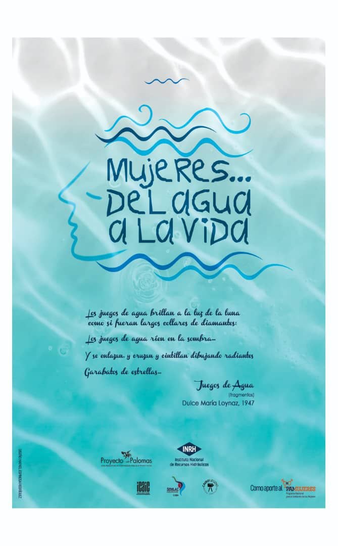 Cartel de la exposición Mujeres...del agua a la vida