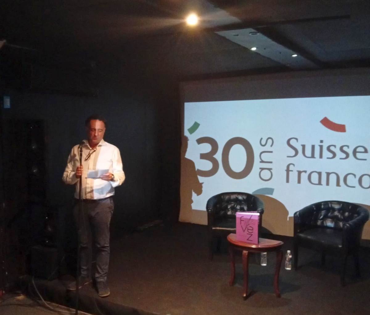 Homenaje a Enriqueta Favez, Stefano Vescovi, embajador de Suiza en Cuba