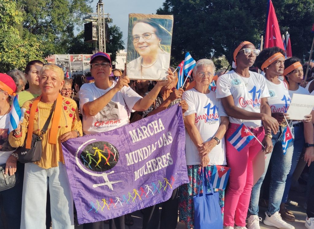 La Marcha Mundial de las Mujeres se sumó a las denuncias contra el bloqueo