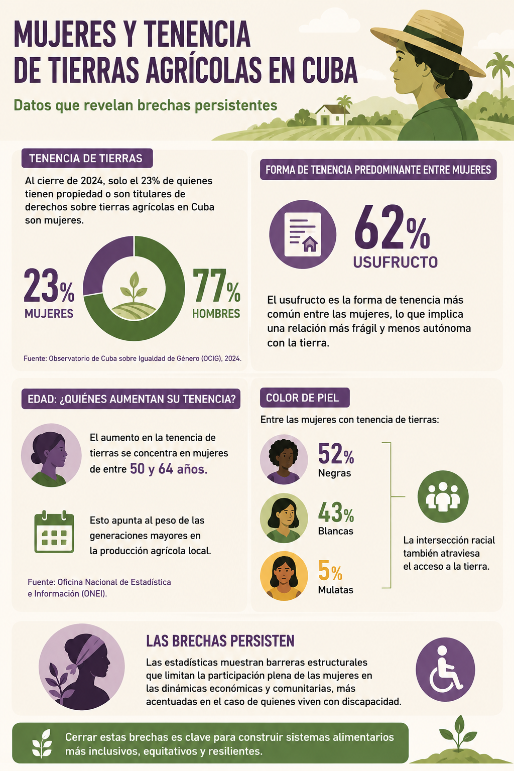 Infografía: Mujeres y tenencia de tierras en Cuba