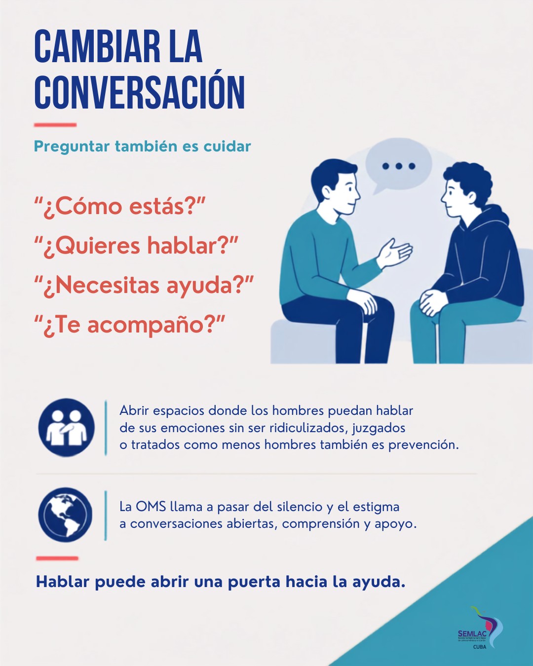 La OMS y la OPS insisten en que la prevención requiere fortalecer los servicios de salud mental, reducir el estigma y ampliar el acceso a la atención. 