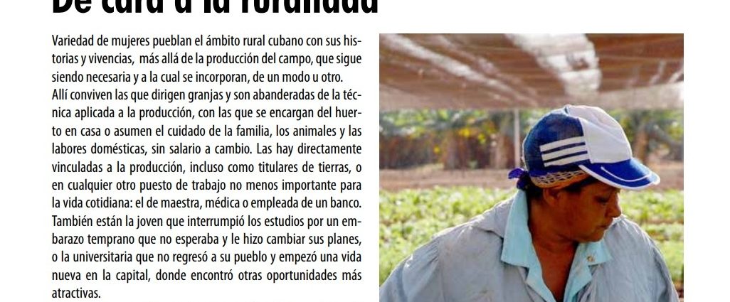 Mujeres de cara a la ruralidad