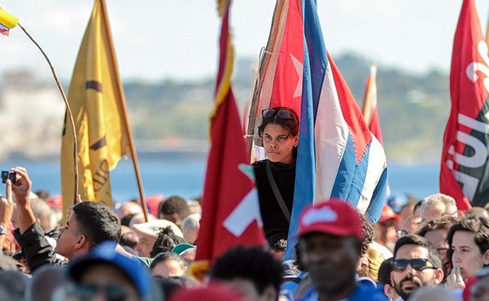 Acto de rechazo a la agresión militar a Venezuela.